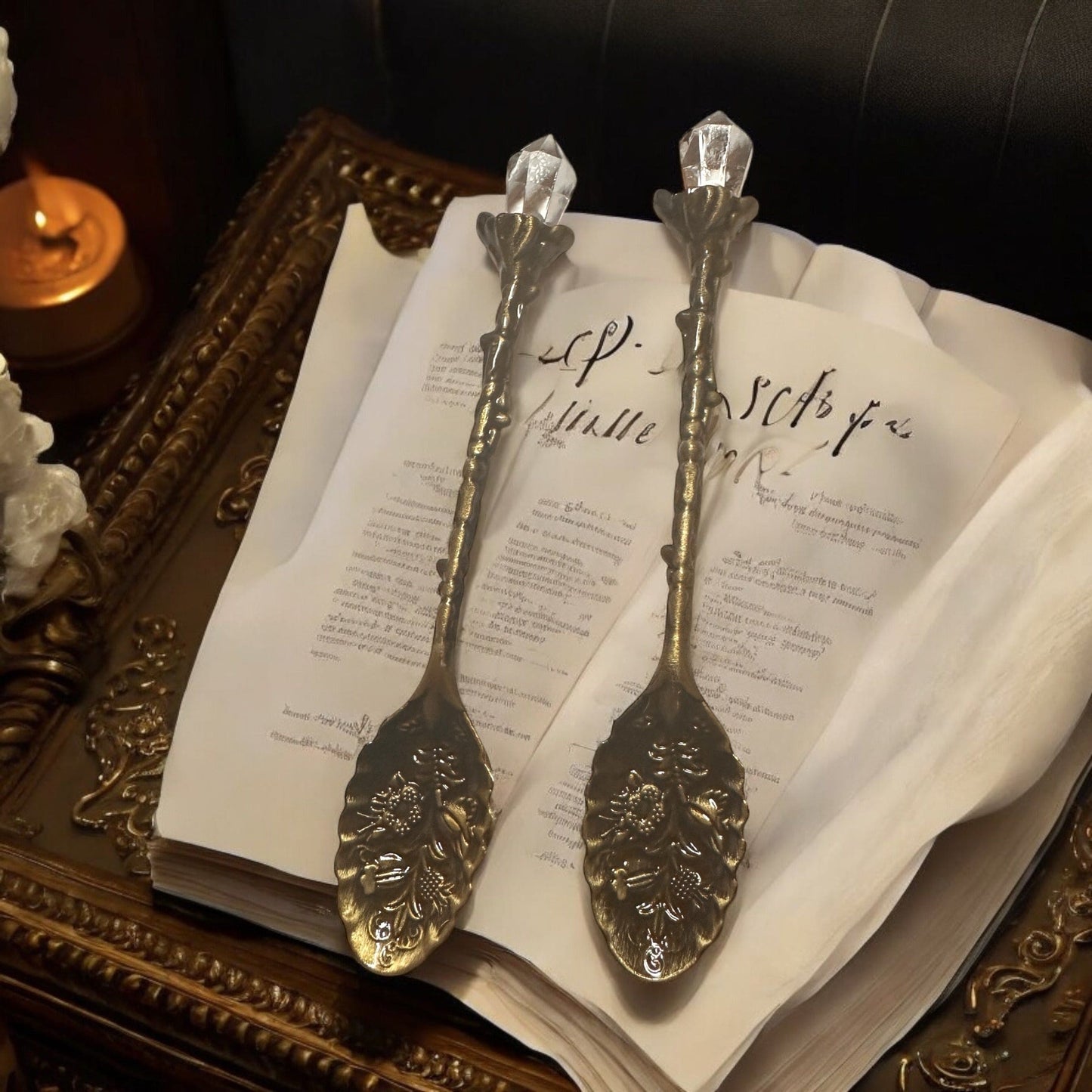 Vintage Crystal tea spoons