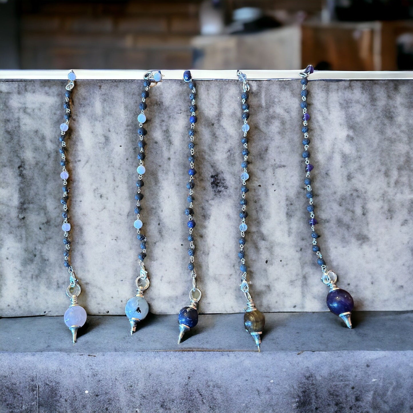 Sephoroton Pendulums with Lava beads