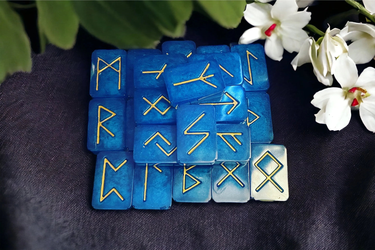 Hand painted Elder Futhark runes