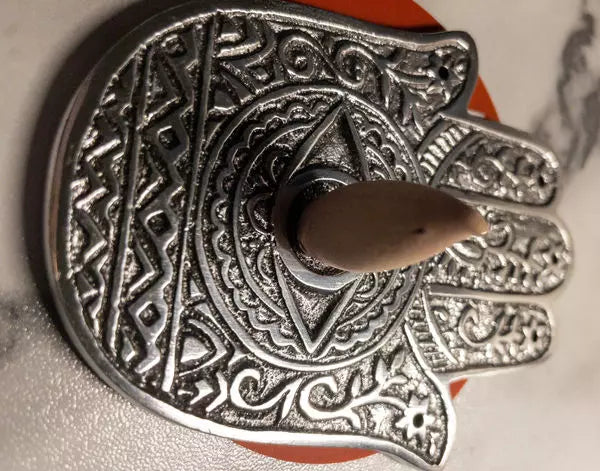 Hamsa Hand Metal Incense + Cone Burner