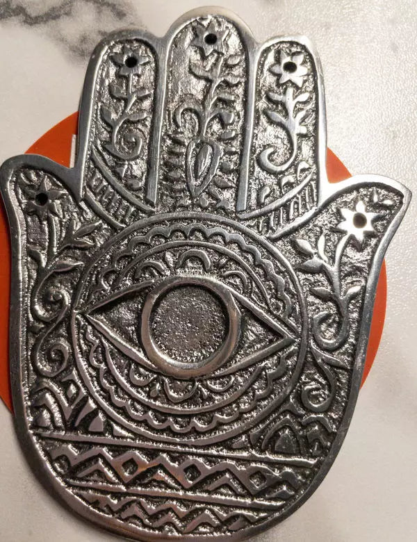 Hamsa Hand Metal Incense + Cone Burner
