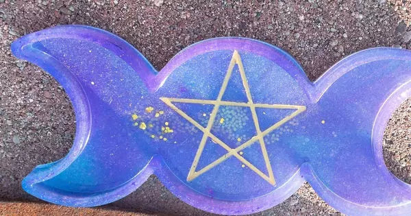 Decorative Triple Moon jewelry, crystal, rolling, and display tray