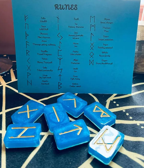 Hand painted Elder Futhark runes