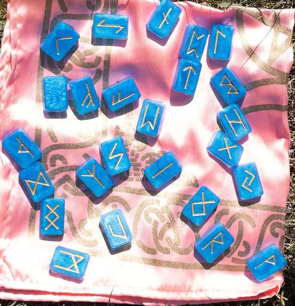 Hand painted Elder Futhark runes