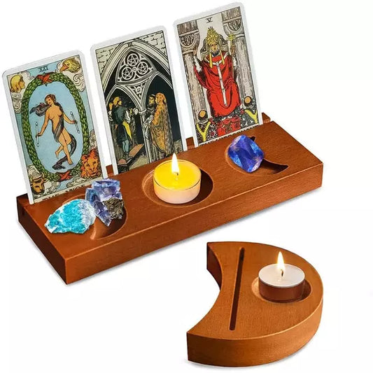 Wood Tarot Card Holder Stand Wood Tarot Card Stand Display Stand For Witch Divination Tools Altar Decor Wiccan Supplies