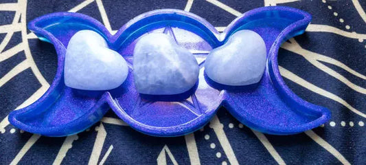 Mini Blue Calcite Crystal Heart
