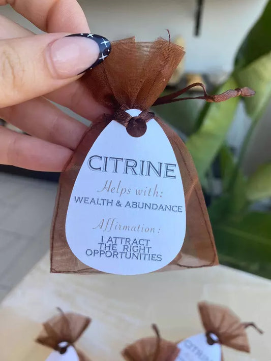 Citrine Crystal Gift Bag