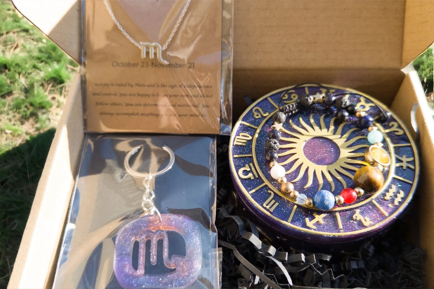 Zodiac Jewelry, trinkets, stash box