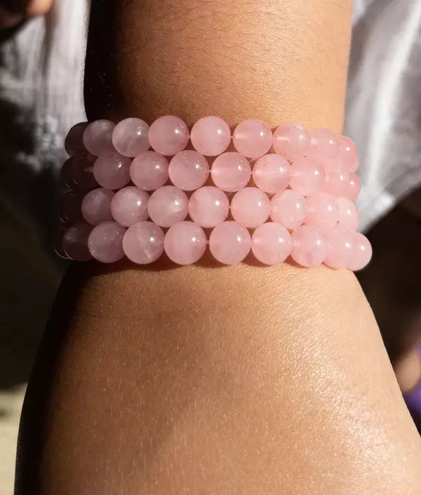 Wholesale Rose Quartz gemstone bracelets